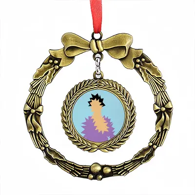 Woman Christmas Wreaths Pendant