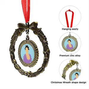 Woman Christmas Wreaths Pendant