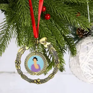 Woman Christmas Wreaths Pendant