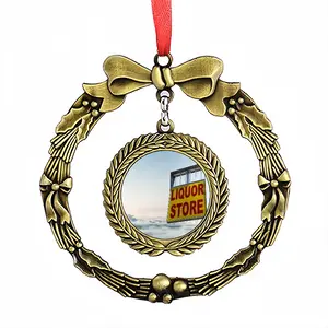 Liquor Store Christmas Wreaths Pendant