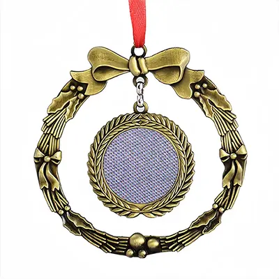 Colorful Christmas Wreaths Pendant