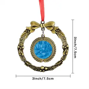 Blue Dahlia Christmas Wreaths Pendant