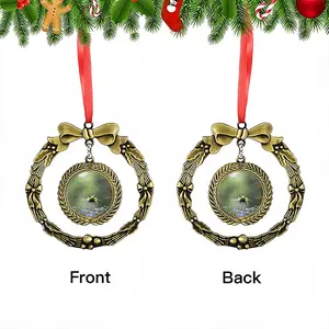 Green Frog - Staring Contest Christmas Wreaths Pendant