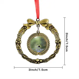 Green Frog - Staring Contest Christmas Wreaths Pendant