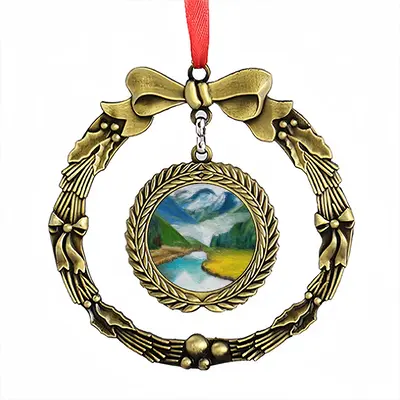 Beauty Of Lake Christmas Wreaths Pendant