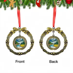 Beauty Of Lake Christmas Wreaths Pendant