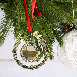 Quiet Evening Christmas Wreaths Pendant