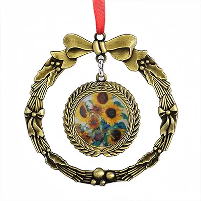 The Sunflowers Christmas Wreaths Pendant