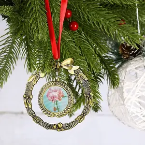 Last Peony Christmas Wreaths Pendant