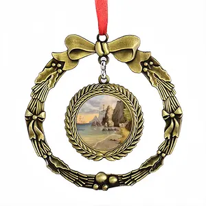 French Coast Christmas Wreaths Pendant