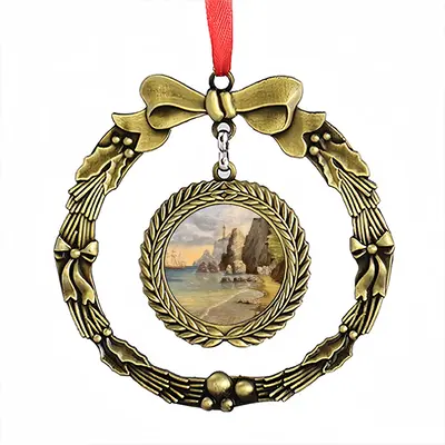 French Coast Christmas Wreaths Pendant