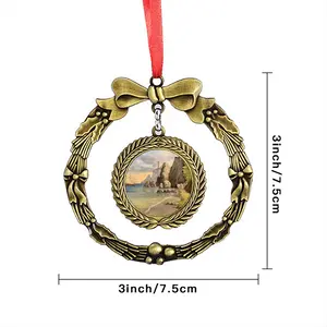 French Coast Christmas Wreaths Pendant