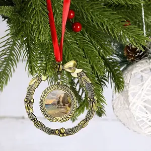 French Coast Christmas Wreaths Pendant