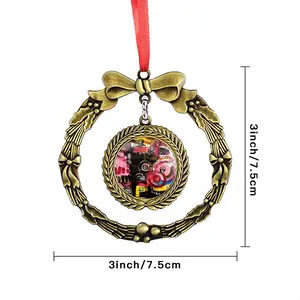 Abstract#095 Christmas Wreaths Pendant