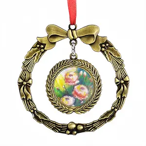 Beautiful Flowers Christmas Wreaths Pendant