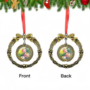 Beautiful Flowers Christmas Wreaths Pendant