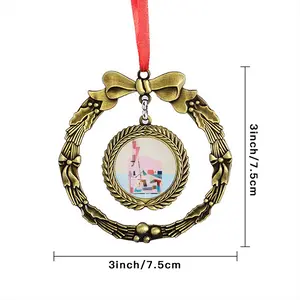 Inside And Out Christmas Wreaths Pendant