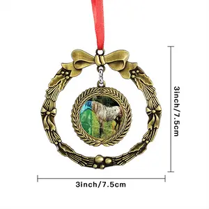 Silver Line Christmas Wreaths Pendant