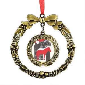 Wwf Przewalskis Horse Christmas Wreaths Pendant