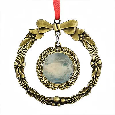 Close Up Cat Christmas Wreaths Pendant