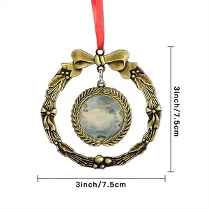 Close Up Cat Christmas Wreaths Pendant