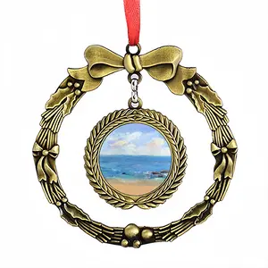 At The Beach Christmas Wreaths Pendant