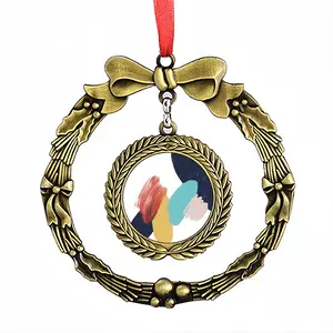 Square Christmas Wreaths Pendant