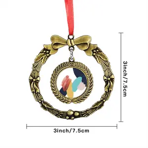 Square Christmas Wreaths Pendant