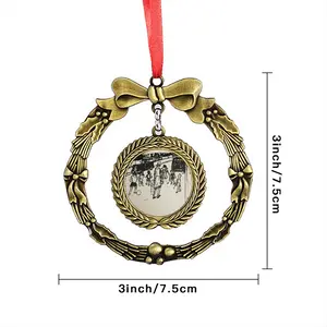 Street Kids Christmas Wreaths Pendant