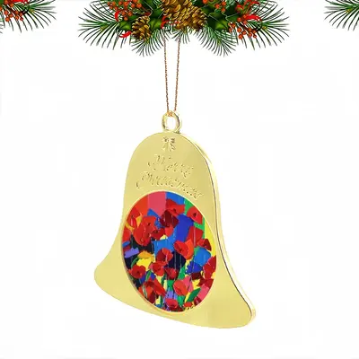 Poppies Christmas Bell Pendant