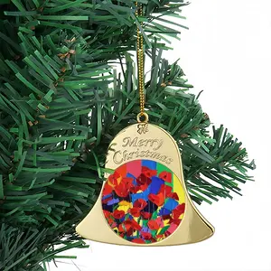 Poppies Christmas Bell Pendant