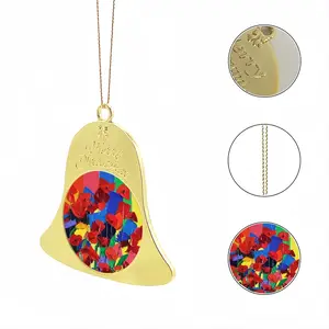 Poppies Christmas Bell Pendant