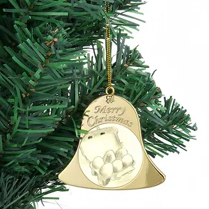 6 Eier Im Karton Six Eggs In The Cardboard Christmas Bell Pendant