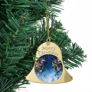 Flying #4 Christmas Bell Pendant