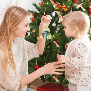 Boy With Bird Christmas Bell Pendant