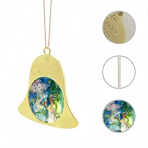 Boy With Bird Christmas Bell Pendant