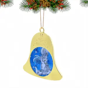 Drawing Ink - Blue Diva Christmas Bell Pendant