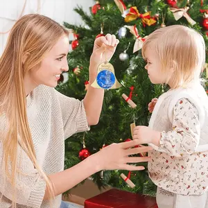 Drawing Ink - Blue Diva Christmas Bell Pendant