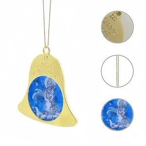 Drawing Ink - Blue Diva Christmas Bell Pendant