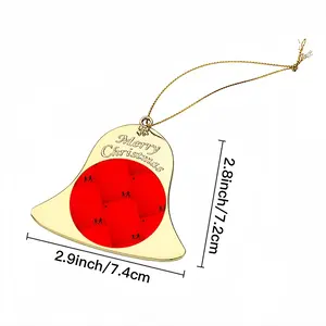 Deep Red (Decomposition) Christmas Bell Pendant