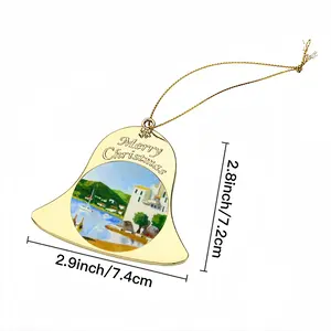 Cadaques (Spain) Christmas Bell Pendant