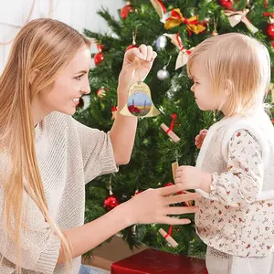 Fence Poppies Christmas Bell Pendant