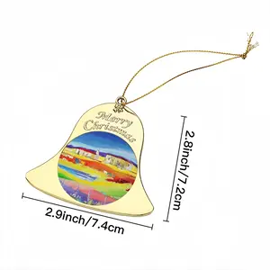 Rural Cottages Christmas Bell Pendant