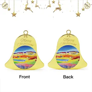 Rural Cottages Christmas Bell Pendant