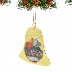 The Stage Was Set Christmas Bell Pendant