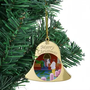 Her Wait Was Over Christmas Bell Pendant