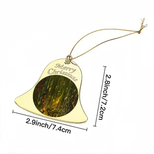 Cellular Universe M Christmas Bell Pendant