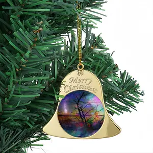 Hypnotic Universe Christmas Bell Pendant