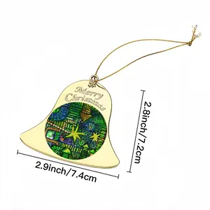 Village Christmas Bell Pendant