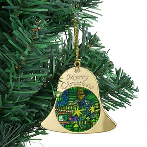 Village Christmas Bell Pendant